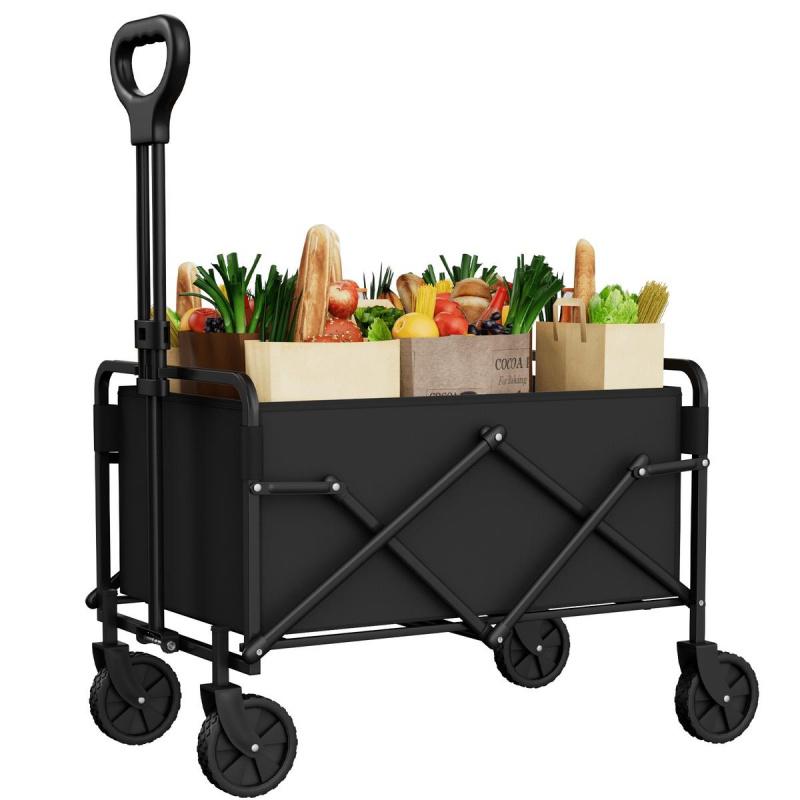 330 lbs/220 lbs Load Capacity All-Terrain Folding Cart - Large Capacity ...