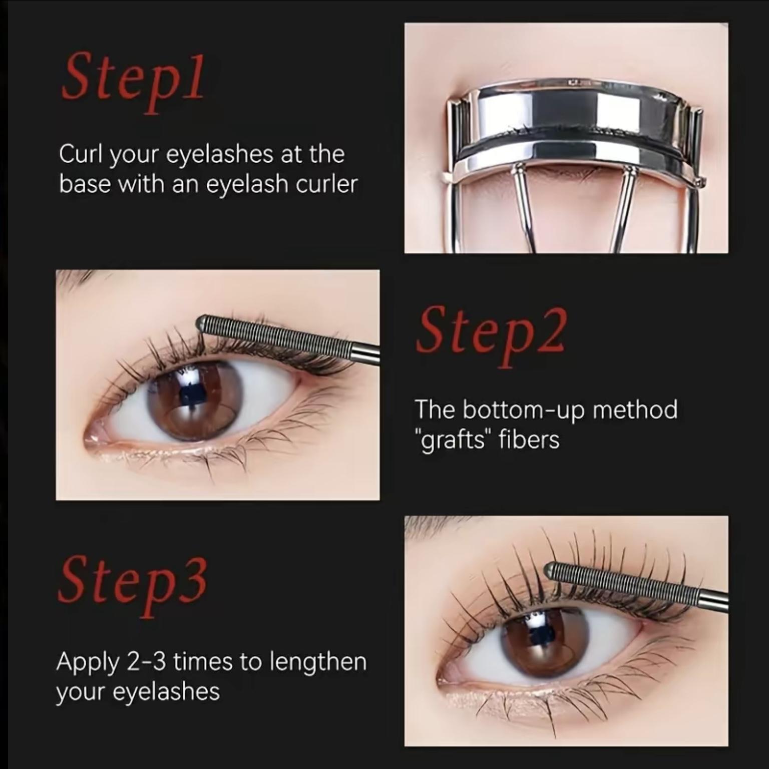 Curl and Lengthen Mascara Steel Tube Mascara,Free eyelash curler–Waterproof quick-drying curling mascara,Special Spiral Brush Head,Easy to Apply,Long-Lasting Volumizing Eyelash,can create long,thick,three-dimensional long-lasting eyelashes,girl's favorite Curl and Lengthen Mascara Steel Tube Mascara,Free eyelash curler–Waterproof quick-drying curling mascara,Special Spiral Brush Head,Easy to Apply,Long-Lasting Volumizing Eyelash,can create long,thick,three-dimensional long-lasting eyelashes,girl's favorite