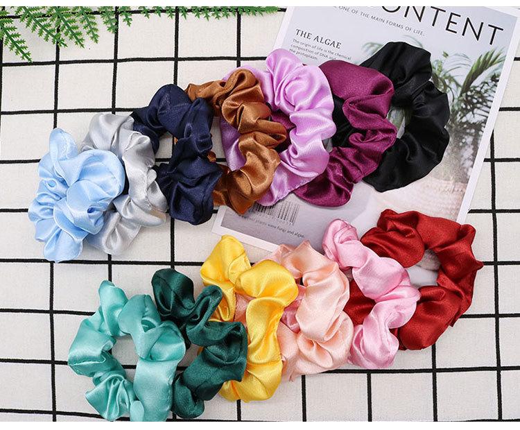 (Random Default Gift) Vintage Simple Versatile French Satin Silk Imitation Silk Satin Hair Accessories