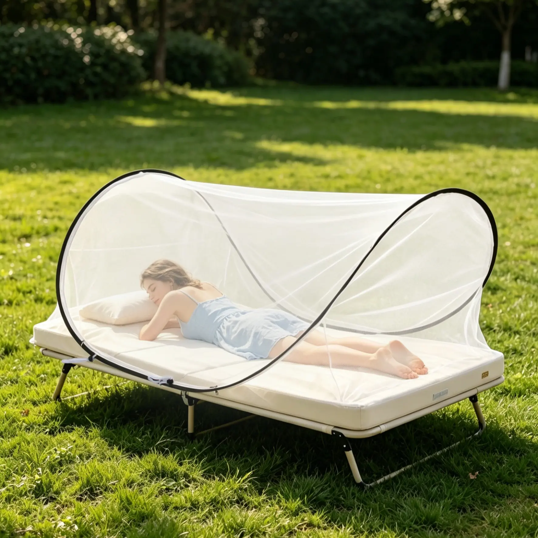 Portable Mesh Mosquito Net, Foldable Outdoor Camping Mesh Mosquito Net, Bedding Supplies for Dorms & Camping, Folding