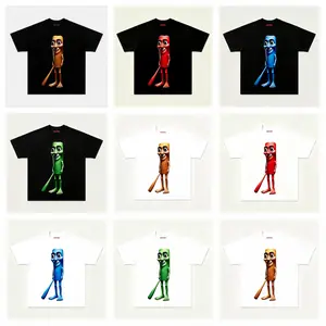 AOCHE Tung Tung Sahur V2 Tee Unisex All Sizes Graphic Tees Funny T-Shirt Menswear Top Combed Cotton Crewneck Short Sleeve Streetwear