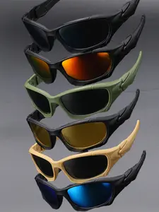 6 Pcs Tactical Polarized Sunglasses Set, Men's Outdoor Sports Eyewear Cycling Fishing Driving Uv400 Windproof Glasses, Multi-Color Pack