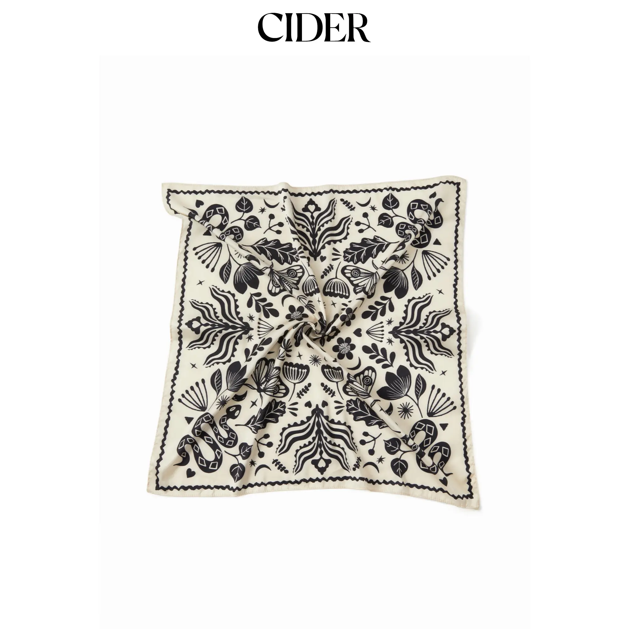 Cider FLORAL & SNAKE SQUARE HEADSCARF Cider FLORAL & SNAKE SQUARE HEADSCARF