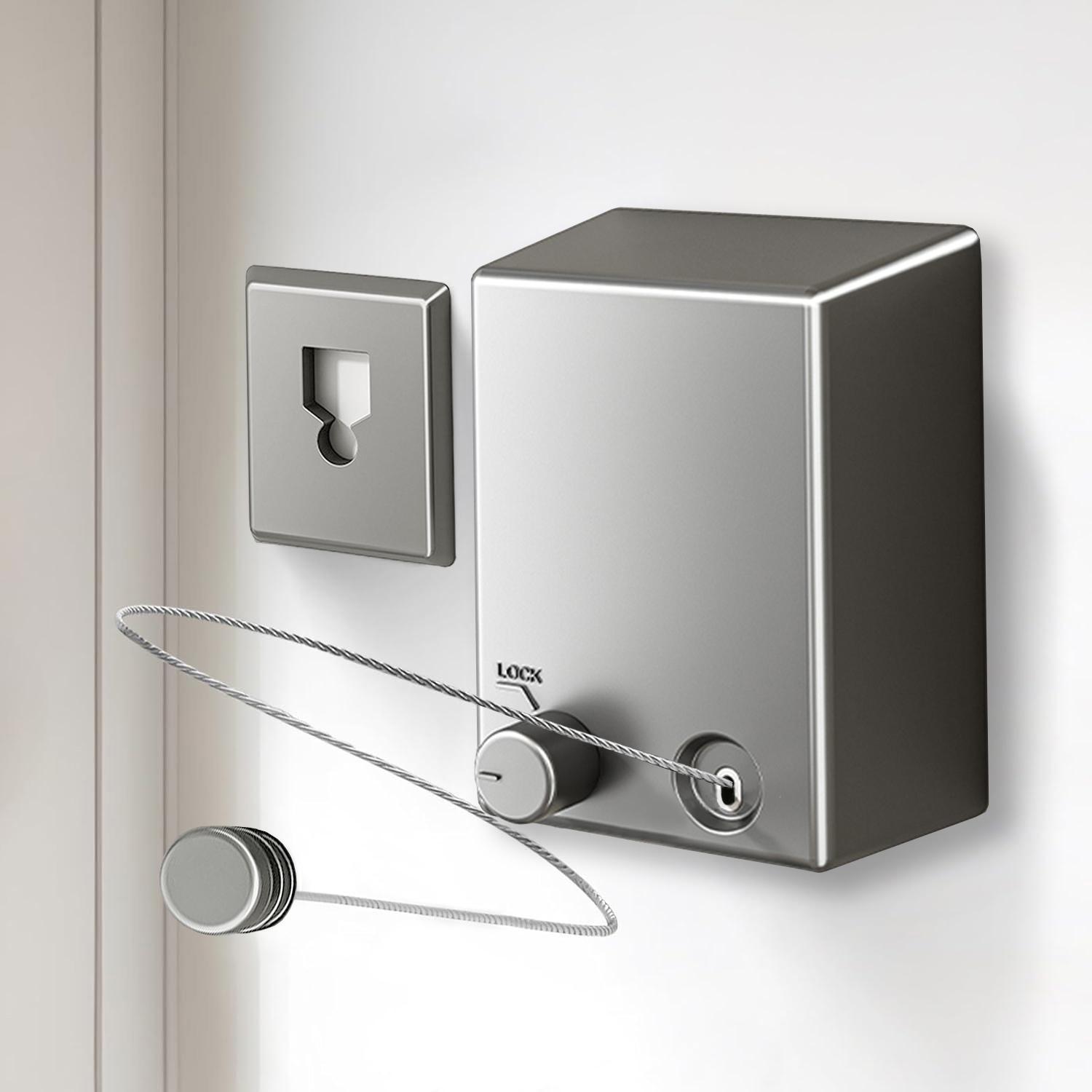 Stainless Steel Retractable Clothesline, 1 Count Household Invisible Wall Mounted Clotheslines, Storage, Sun-dry, Balcony Drying Drying Rack, Adjustable Heavy-duty Clothesline for Home, Hotel, Summer Gift#TOP PICKS