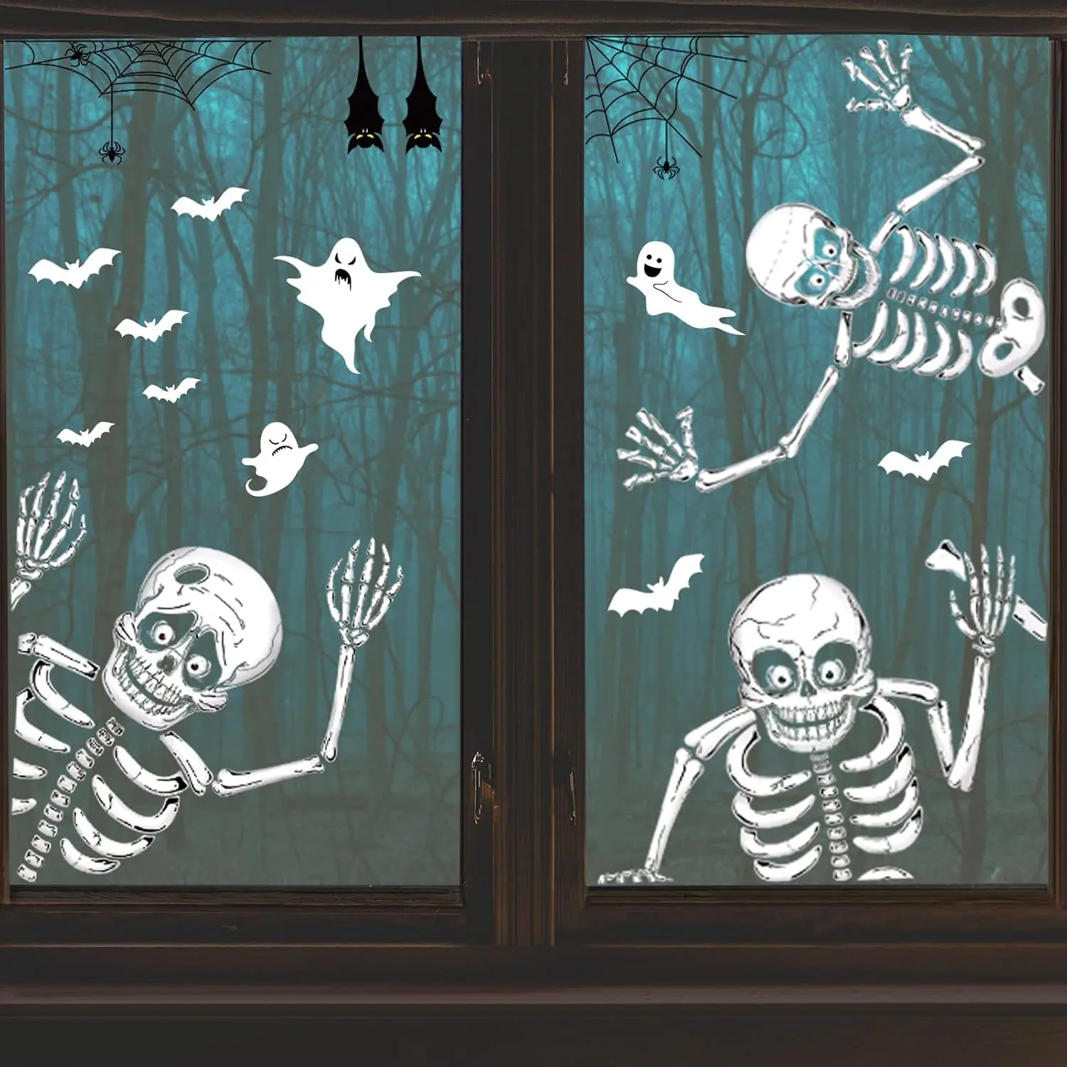 140 count Halloween Window Clings Decor for Halloween Decorations | Double Side Window Stickers Removable Glass  for Party Decorations Indoor