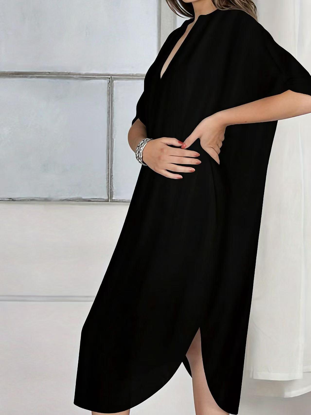 Women's swimsuit cover-up, stand-up collar leopard print robe, beach vacation long dress, loose bikini swimsuit cover-up for women