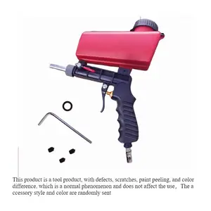 Handheld Pneumatic Sandblasting Gun, Portable Air Sand Blaster, Home Electric Tool Accessory, Soft Nylon Brush for Cleaning Dust Removal