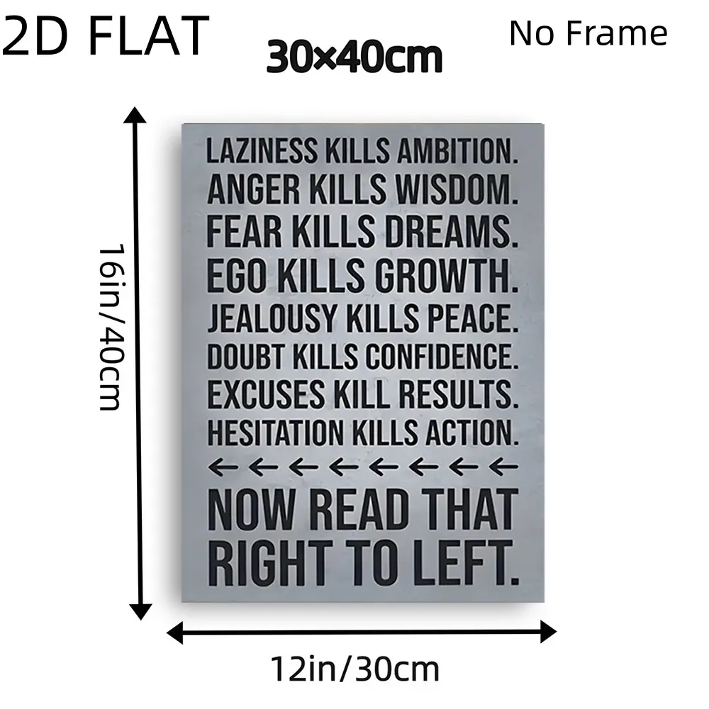 2D Flat, 2D Flat, 2D Flat No Frame Decorative Painting - Wall Decoration - Inspirational Canvas Art for Reverse Reading - Bathroom Decor - Wall Decoration - Mural - Home Decor - Halloween Home Decoration - Poster - Bedroom Decor - Affordable Room De