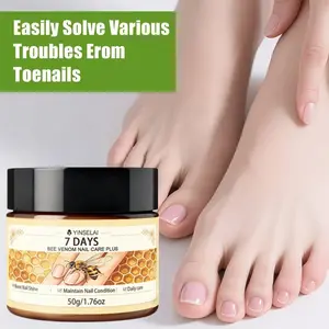 Beeswax Nail Balm with Collagen, Honey Extract, Hyaluronic Acid, 24hr Nail Care, Moisturizes Damaged Nails, Light