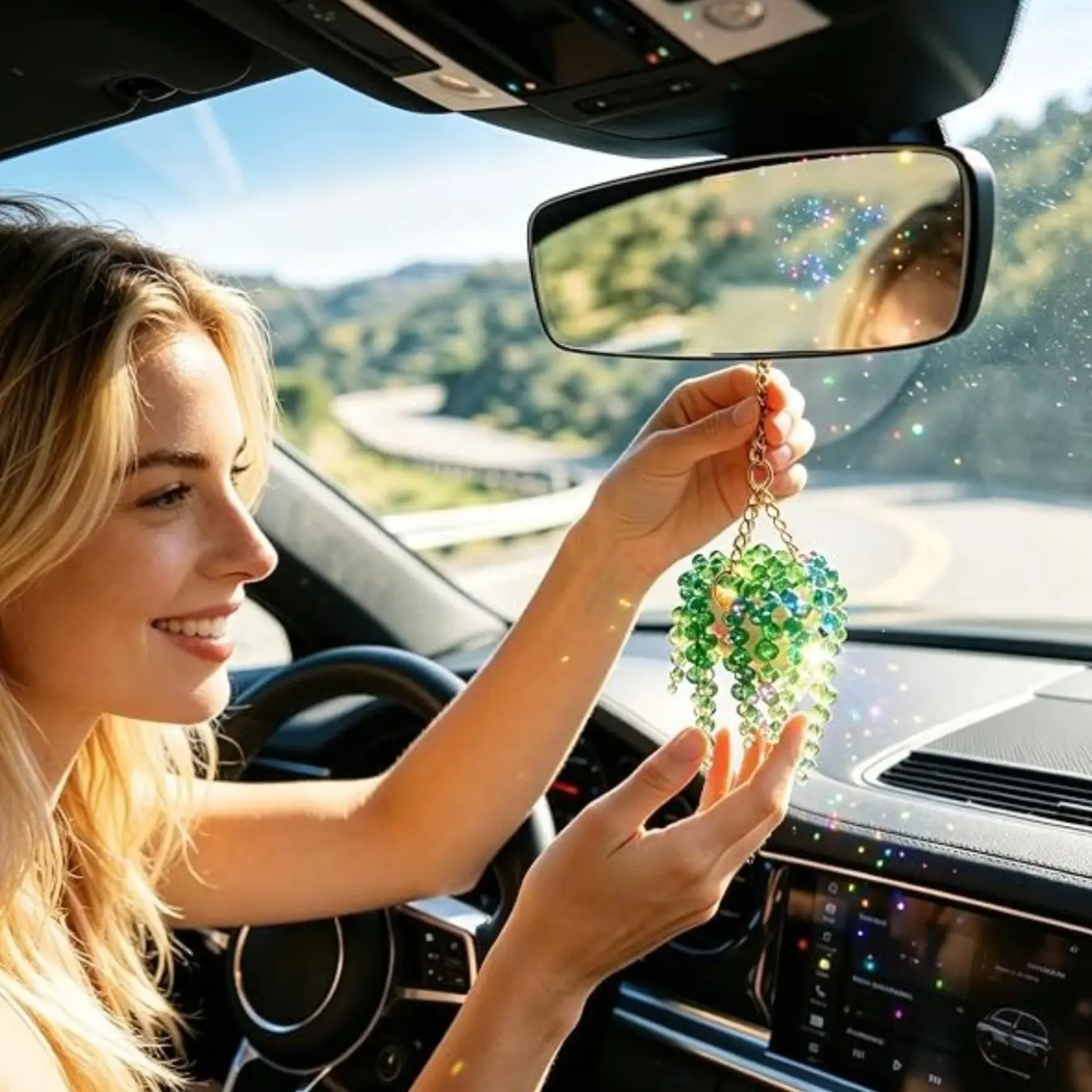 2026 New Succulent Plant Suncatcher,Beaded Plant Suncatcher,Crystal Sun Catcher Plant Hanger with Beads,String of Pearls Hanging Ornament for Home, Office, Car, Keys