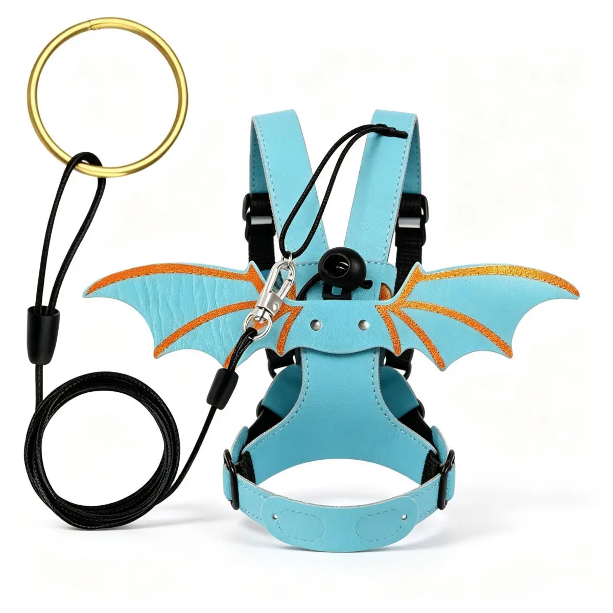 Plastic Adjustable-Fit Reptile Harness & Leash Set, Multi-Size Small Animal Outdoor Walking & Carrying Pet Supply