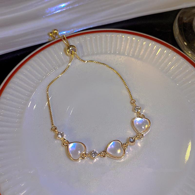 Exquisite Opal Tulip Zircon Bracelet for Women Fashionable Personalized Daily Accessory Party Jewelry Birthday Anniversary Gifts