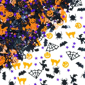 Halloween Essentials Halloween Party Table Scatter - Pumpkin Spider Webs Foil Metallic Sequins Confetti Trick or Treat Party Sprinkles Decorations, 60g,ropa,fitness,shirt,bundle,Vintage,mystery,purple