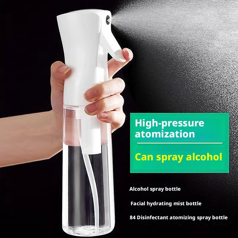 High-Pressure Continuous Spray Bottle, Ultra-Fine Mist Sprayer, Hair Styling, Gardening, Flower Watering, Pet Alcohol Disinfection Bottle