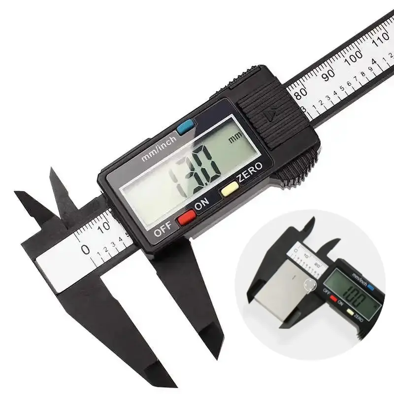 150mm 100mm Electronic Digital Caliper Carbon Fiber Dial Vernier Caliper Gauge Micrometer Measuring Tool Digital Ruler