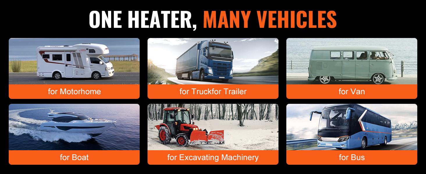 VEVOR Diesel Air Heater, 12V 8KW Separated Portable Parking Heater with Bluetooth App and LCD, Automatic Altitude Adjustment Max 18045 ft,  Fast Heating Low Noise, Diesel Heater for Truck RV Trailer Camper Van Boat and Indoors