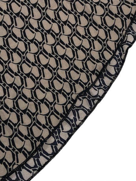 Women's Geometric Print Bow Dress, Casual Fitted Woven Dress, All-Seasons Wear, Multi-Layered Cake Skirt Design, Summer