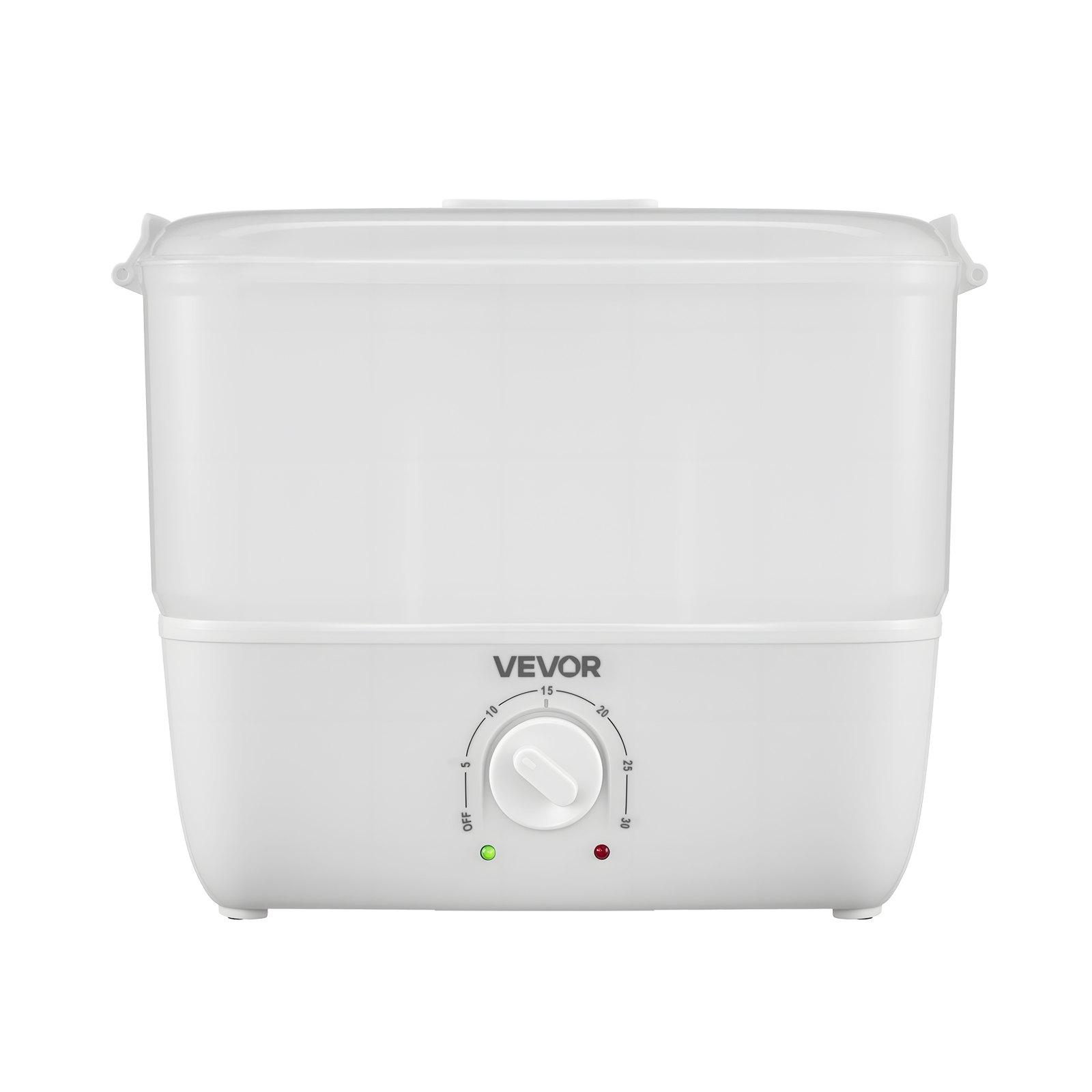 VEVOR Hot Towel Warmer, 1.1 gal Small Towel Steamer with Clip & Indicator, Holds 12-15 Towels, Portable Facial Warmer Quickly Heats Up in 5 Minutes, for Spa, Barber, Manicures, Massage, Salon, White