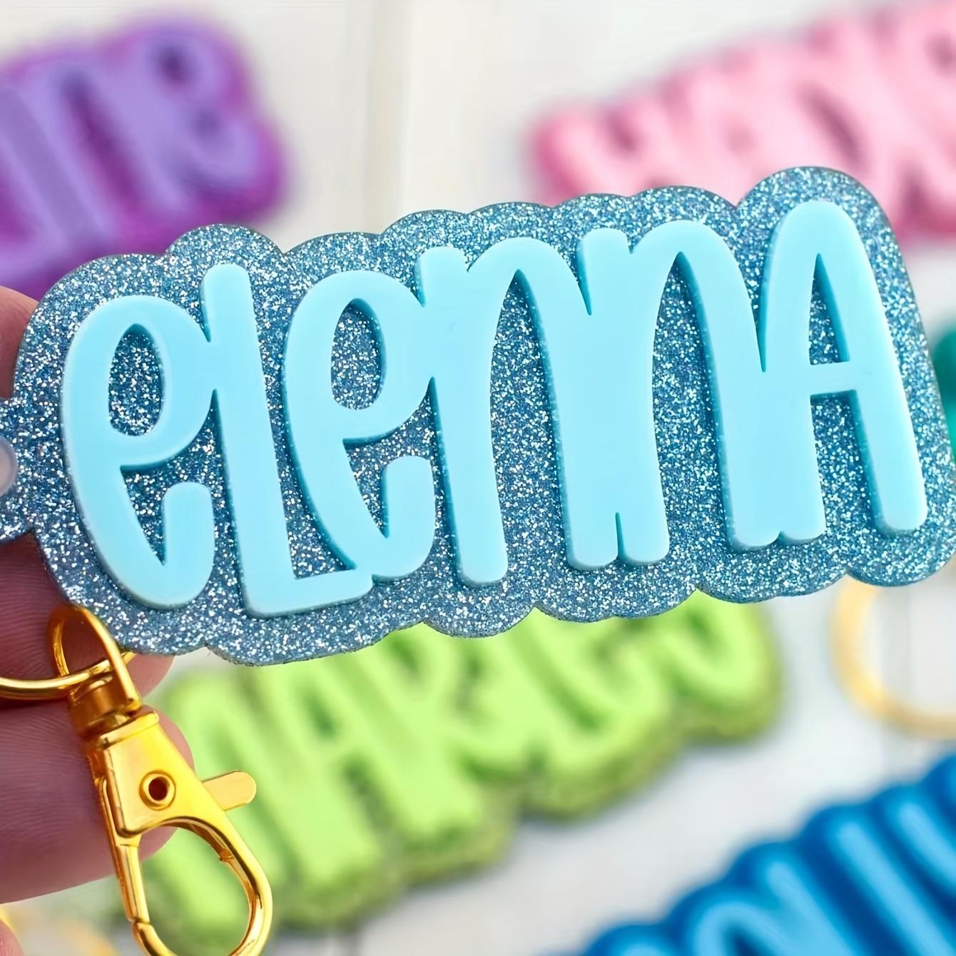 Personalized Acrylic Name Keychain, Beach Bag, Custom DIY Letter Series, Autumn And Winter Style, Unique Letter Labels, Bag Pendant, Ideal Gift for Family And Friends for Halloween And Christmas