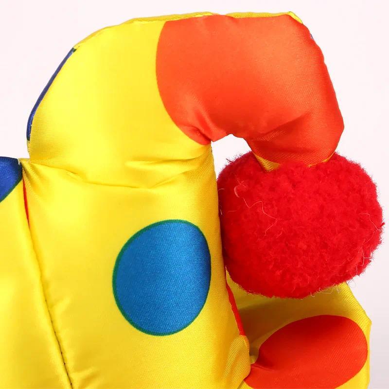 Colorful Clown Headdress Yellow Colored Dots Bow Headwear Circus Performance Props Funny Joker Hats Makeup Party Decorations