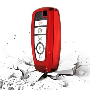 for Ford Key Fob Cover with Keychain,Key Fob Cover Case Shell for Ford Explorer Fusion Escape Edge Expedition F150 F250 F350 F450 F550 Maverick Mustang 3/4/5 Buttons Smart Key (Black)