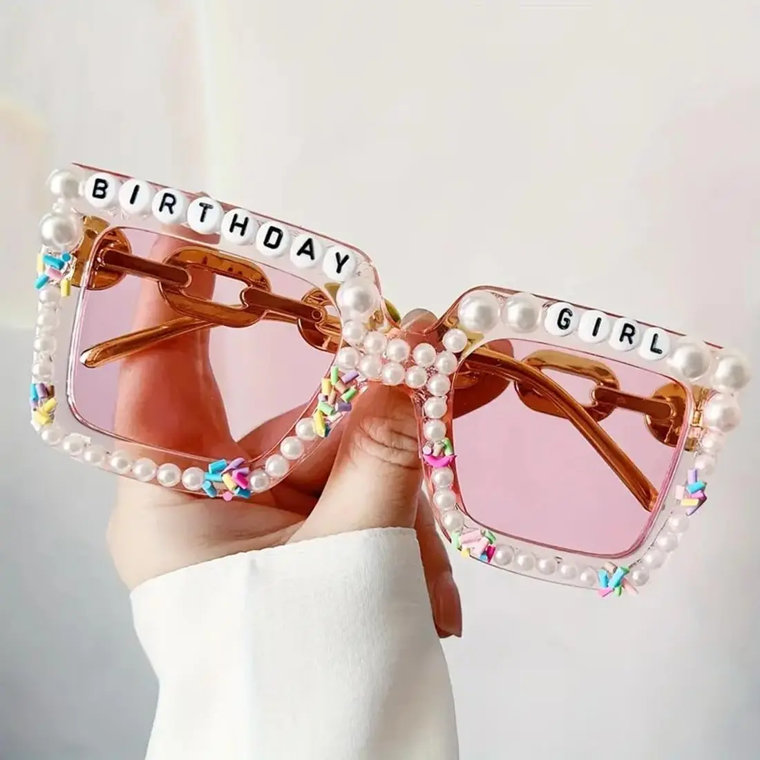 Birthday Glasses  Square Happy Birthday Sunglasses Glasses for Women Girls Party Gifts Accessories