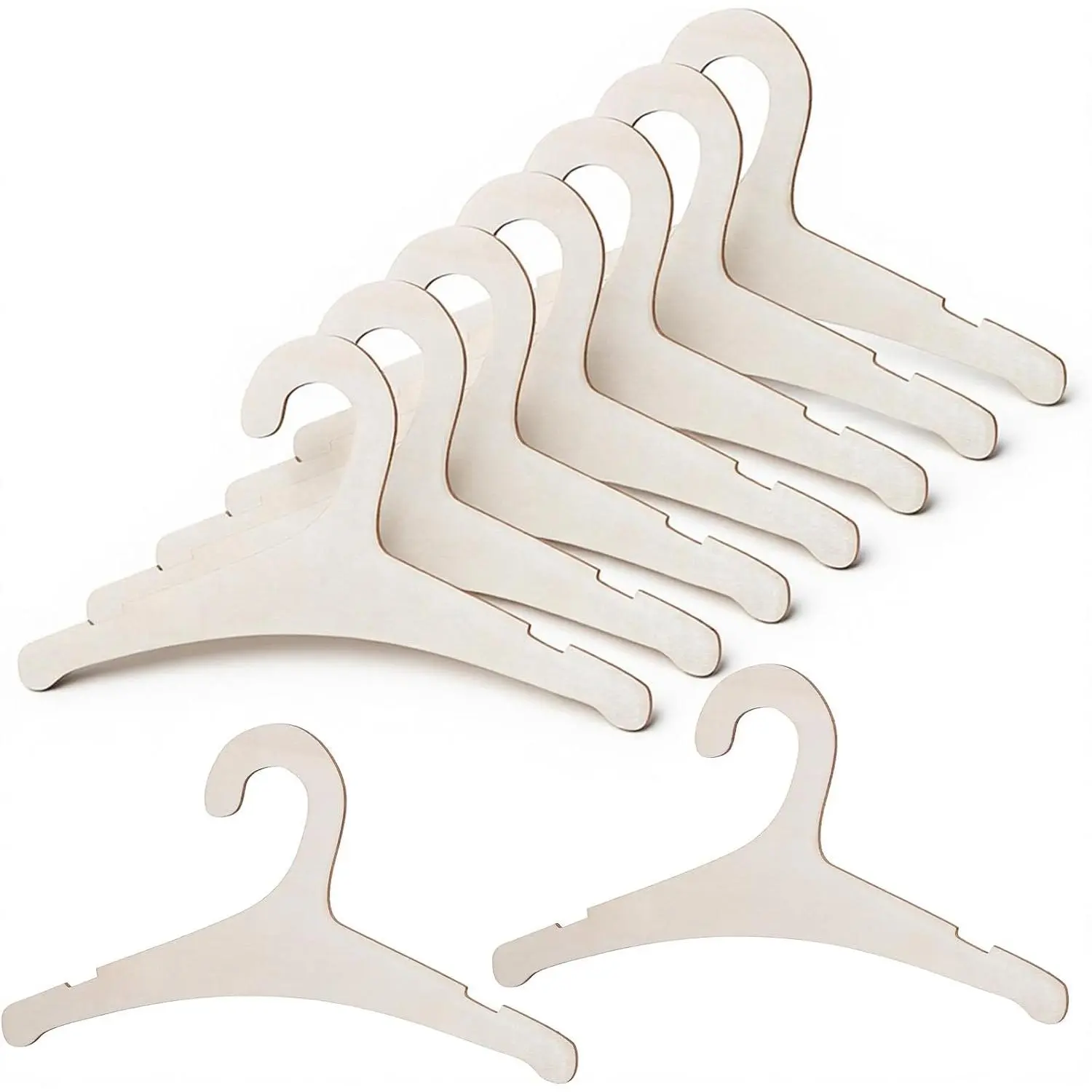 10 count Wooden  Hangers, Anti-Slip    Hangers, Cute Wooden Hanger for  to  Closet Shirts Pants Coats Suits Jackets Clothing Storage Organize Space Saving