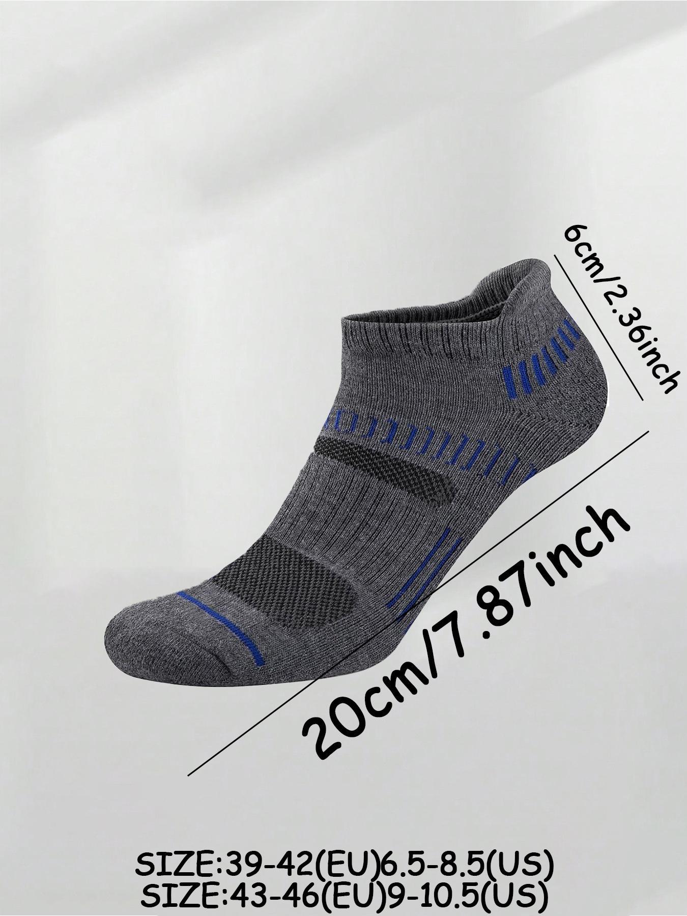 Men's 12 Pairs Stripe Print Ankle Socks, Moisture Wicking Athletic Socks, Soft Comfy Breathable Socks for Men, Breathable Fabric Socks
