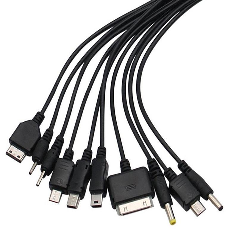 Universal USB To Multi Plug Cell Phone Charger Cable 10 to 1 USB Cable  Charger Cable