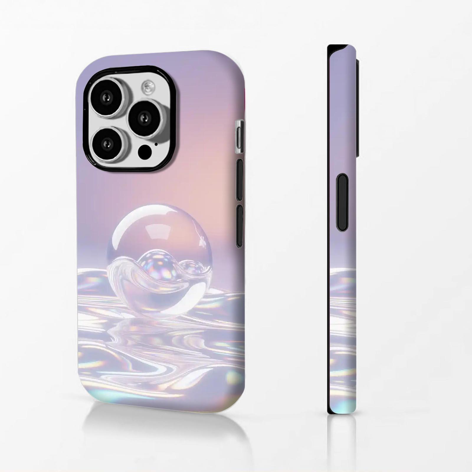 Sphere, reflection, pastel Soft And Hard Two-In-One Film Printed Full Pattern Case For IPhone 16 15 14 13 1211 Pro Max Plus Phone Case