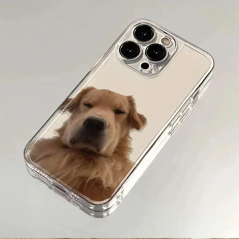 Funny Golden Retriever Clear Phone Case For iPhone 17 16 15 11 12 14 13 Pro Max Mini X XSMax XR 7 8 Plus SE4 17E Cover Fundas