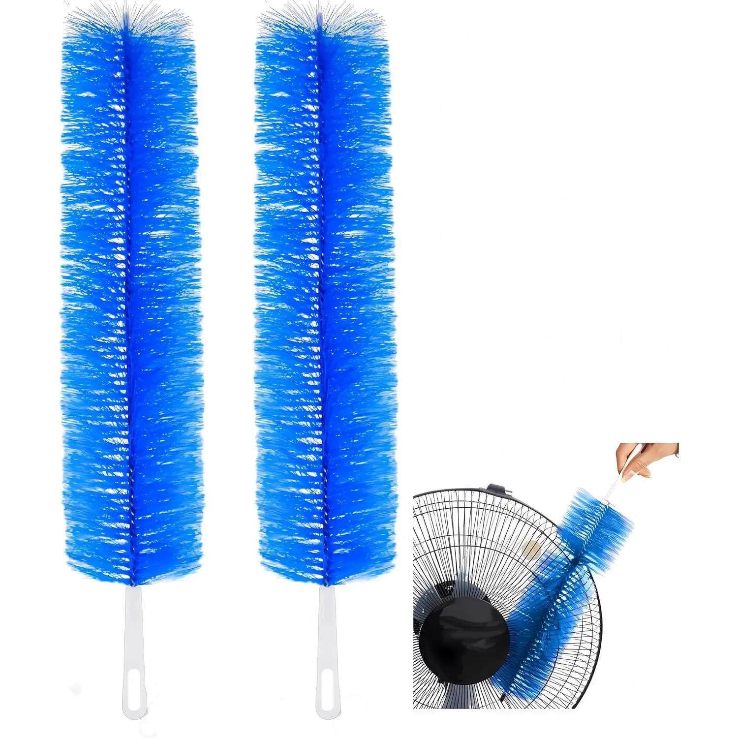 2PCS Microfiber Fan Cleaner Brush & Cobweb Duster, Multi-use Home Cleaning Tool for Ceiling, Household Curtains, Box Fan