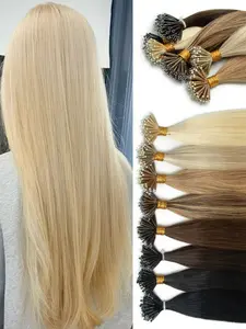 50 Strands Nano Ring Beads Human Hair Extension, Real Hair Extensions, 12-22inch Straight Remy Human Hair Micro Nano Rings Beads Hairpiece Nano Tip Hair Extensions adds hair thickness, versatile styling, perfect for parties, DIY hairstyles