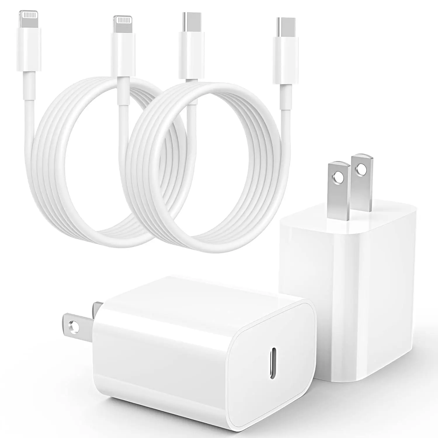 14 13 12 11 Charger Fast Charging [MFi-Certified] 2Pack 20W Type-C Fast Charger Blocks with 6FT USB C to Lightning Cables Compatible with iPhone 14/13/ 12/11/ XS/XR/X/ 8 /iPad (White)