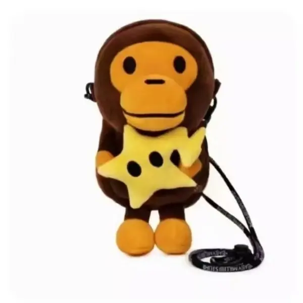 It's A Little Demon But SO Cute?! Devil Monkey Plush Bag Charm with Wings, Trident and Lanyard - Perfect Spooky Cute Accessory"