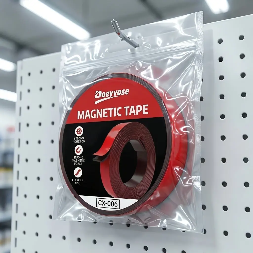 Doeyvose DIY Magnetic Tape, Self-Adhesive Design, Strong Magnetism, Industrial Strength, Home Organization, DIY Crafts, Photo Display, Refrigerator Decor