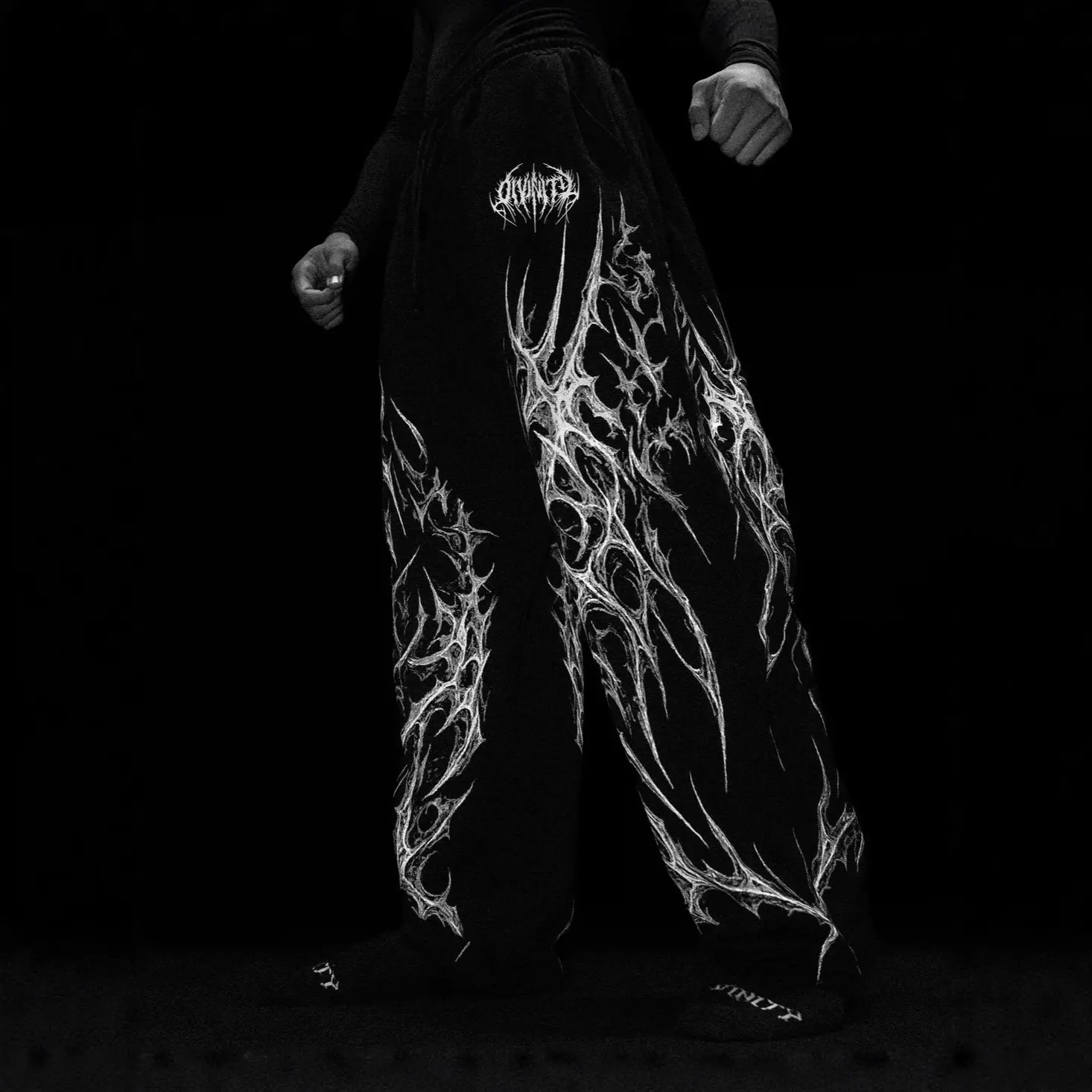 Men's Gothic Graphic Jogger Pants, Loose Fit Casual Sports Sweatpants with Elastic Hem, Soft Comfortable Streetwear Bottom for Everyday Wear, Gym Clothes Men, Fitness Apparel, Gym Sport, Intense Training, Black Friday Holiday Gift, Men's Casual Activewear