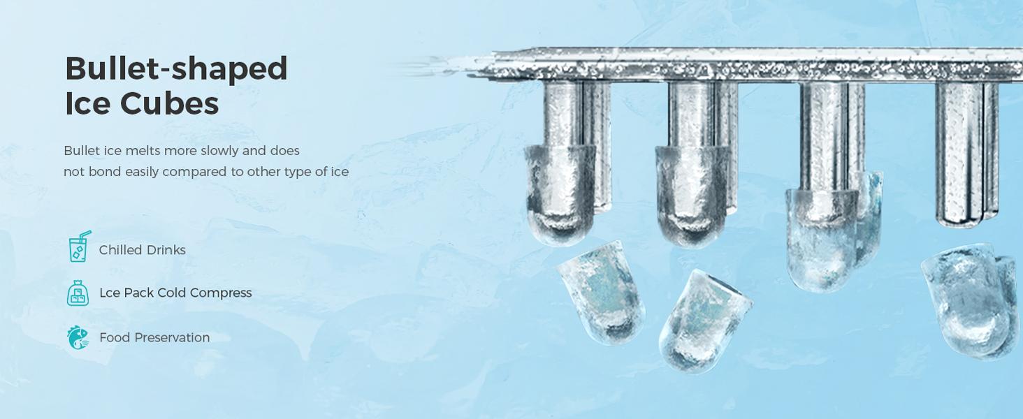 Kismile Ice Makers Countertop with Carry Handle,26Lbs/Day,9 Cubes in 6 Mins,Self-Cleaning Ice Machine for Home,Office,Kitchen (Black) Icemakermachine