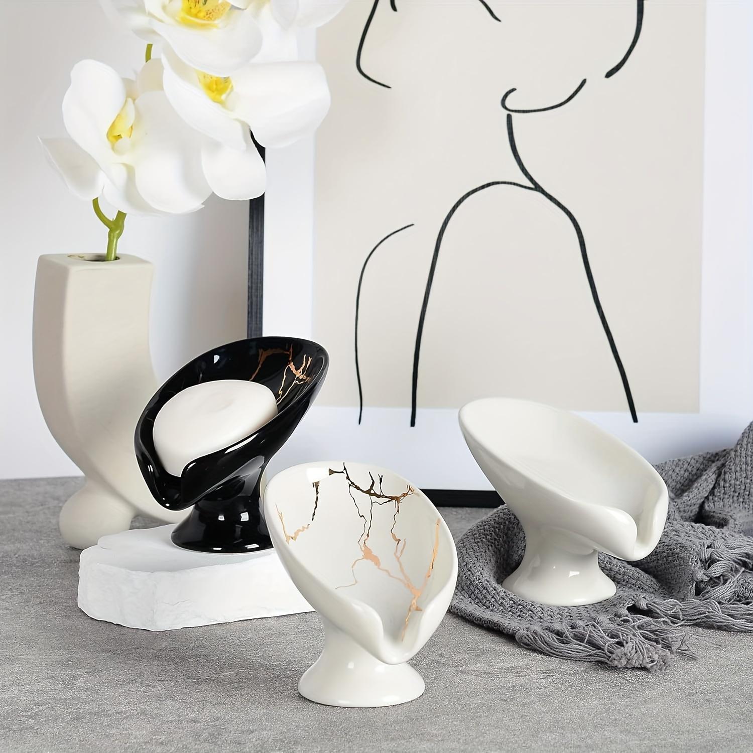 Creative Marble Pattern Soap Dish, Drain Soap Tray, Soap Dish Holder, Bathroom Accessories