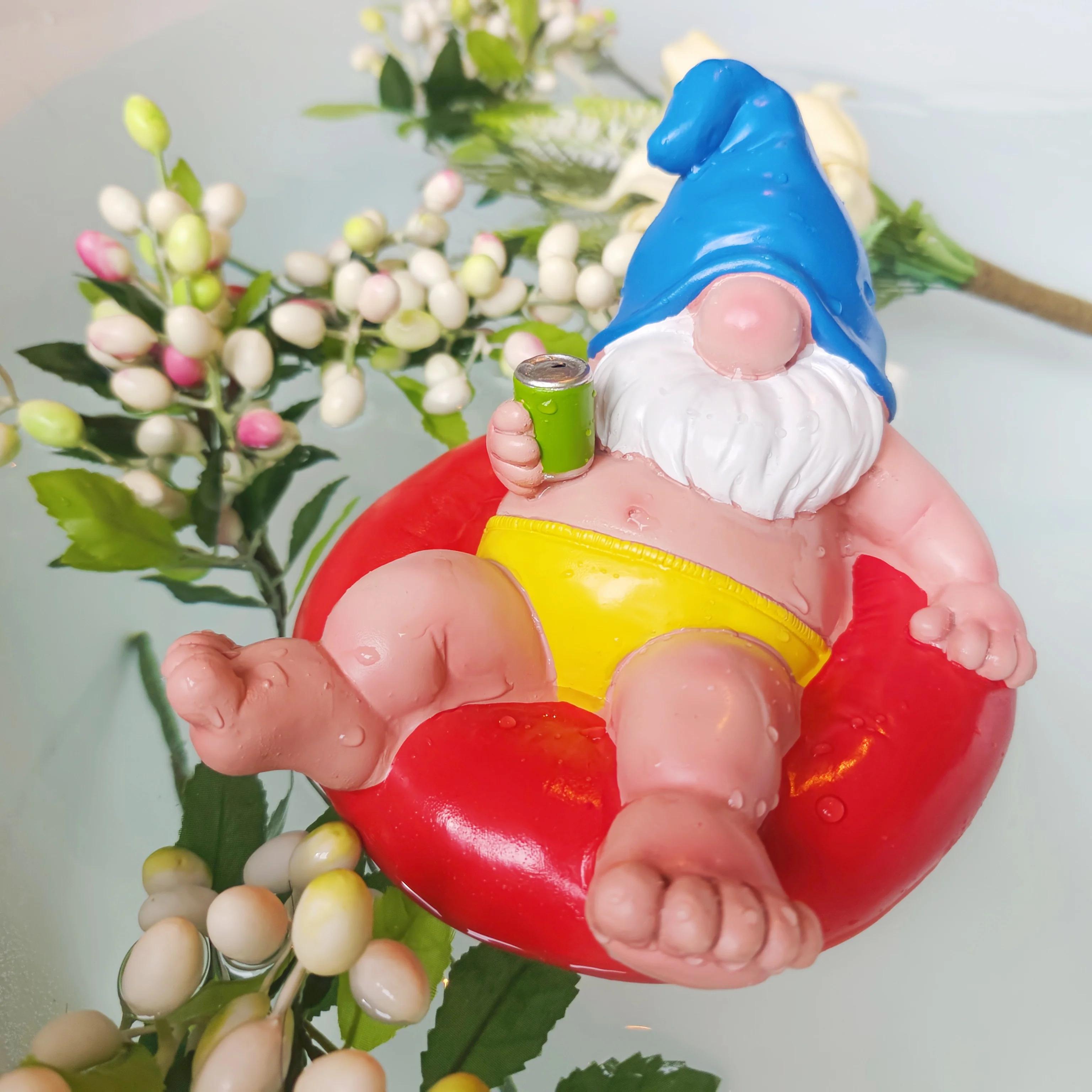 Christmas ornament floating dwarfs decoration garden gnomes swimming pool terrace accessories pond decoration outdoor decoration
