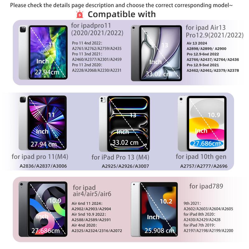 KENKE Magnetic Detachable Rotatable Tablet Case, 360° Rotatable Tablet Protective Cover, Smart Tablet Protector, Tablet Accessories for iPad 2025 A16, iPad 10th Gen, M4 Pro 11-Inch, Pro 13, Mini 6, A17 Air and M3 Air #TOP PICKS