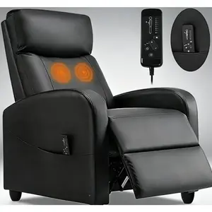 Recliner Chair for Living Room, Massage Recliner Chair Theater Chairs Adjustable Modern Reclining Chair with Padded Seat Backrest