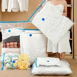 4pcs Extra Large Vacuum Storage Bags Set 40x60cm, Dust-Proof Compression, Space-Saving, for Clothes, Bedding, Dorms, Closets, Moving, Includes Manual Pump