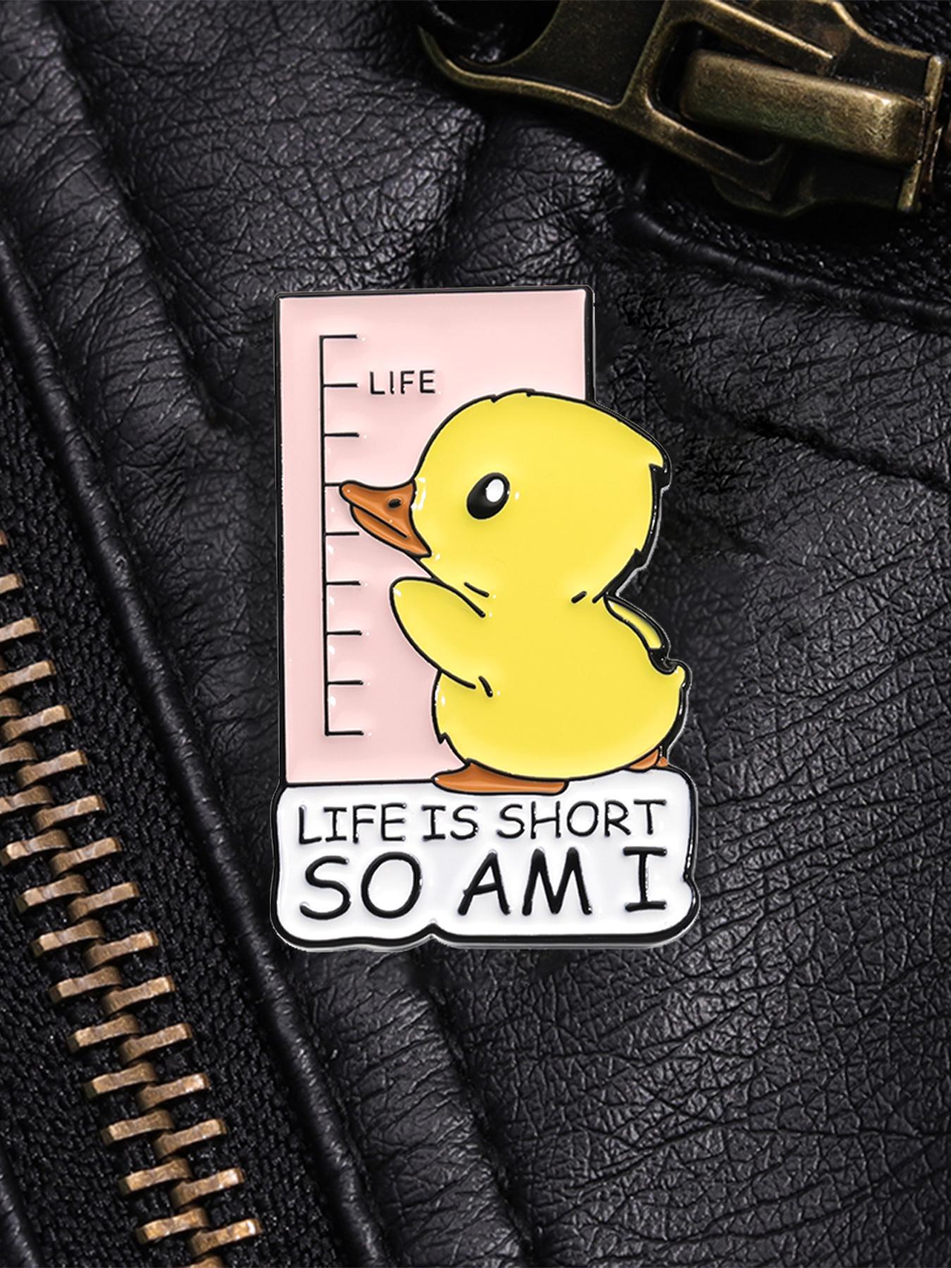 Cute Duck Design Brooch, Cartoon Animal & Letter Pattern Brooch, Fashion Brooch for Daily Clothing Decor, Trendy All-match & Exquisite Brooch for Gift, Flower Brooch Pin, Fashion Accessory