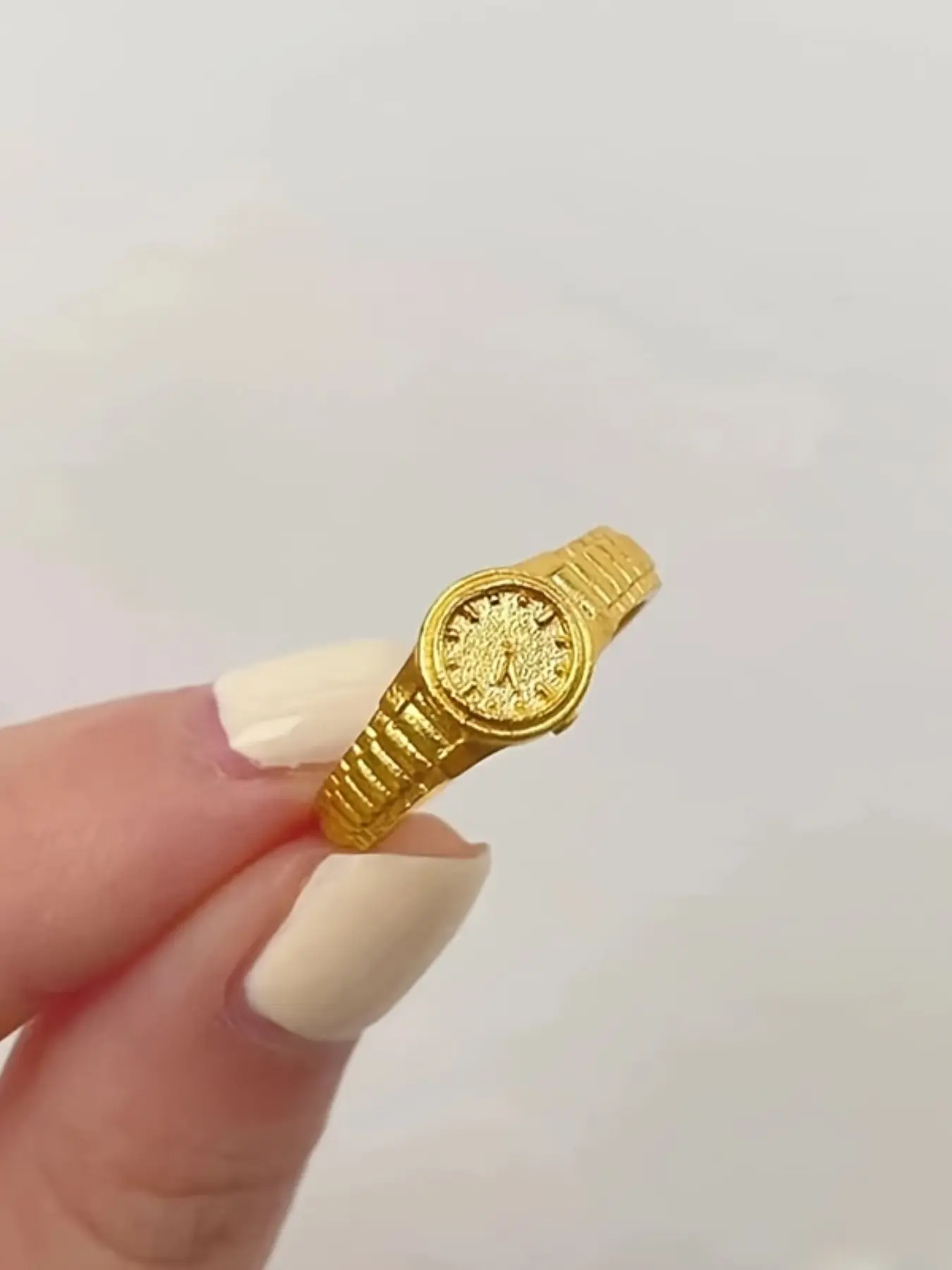 1Pc Watch Ring, Promise Ring, Adjustable Couple Jewelry, Unique Luxury Design, Perfect Valentine's Day Gift, Stylish Fashion Accessory