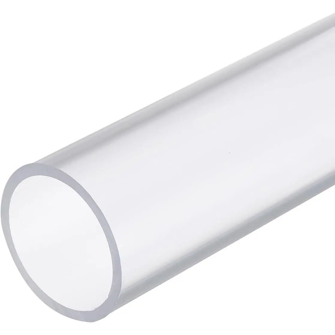 2 Inch Clear PVC Rigid Tube Round Pipe 43mm ID 50mm OD 14" High Impact for Water Pipe, Aquarium, Fish Tank, Greenhouse Garden, Clear
