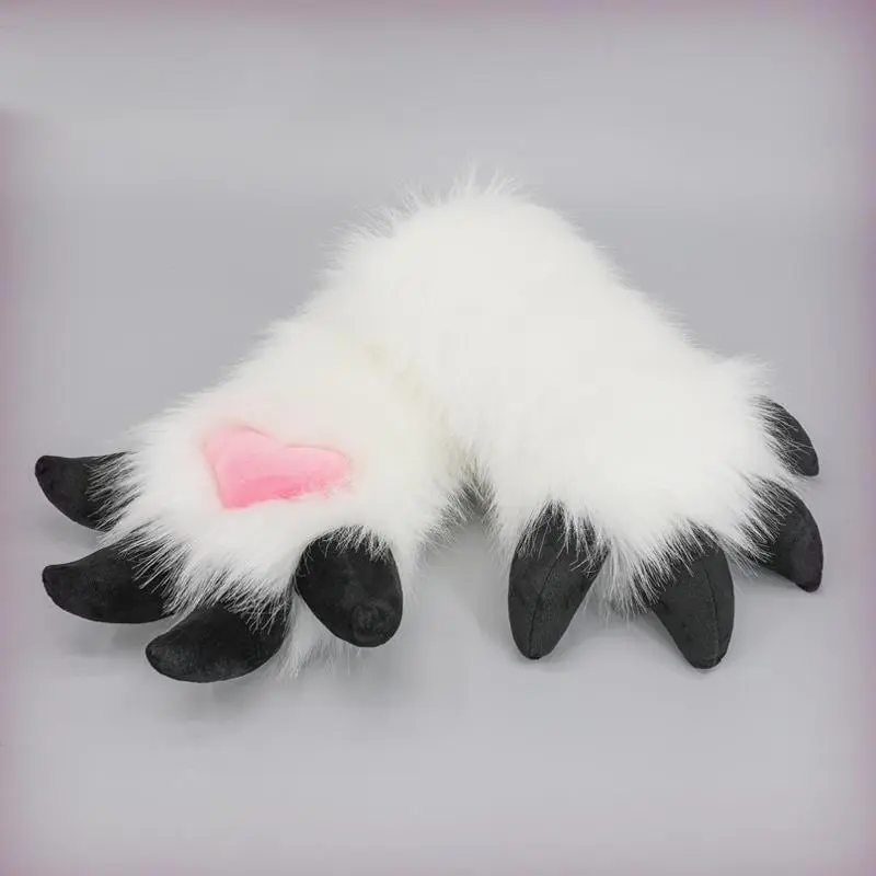 Handmade Fur Set Claws Kig Gloves Dragon Claws Anime Conference Cosplay Gloves Cosplay Stage Costumes Cosplay Performance Props