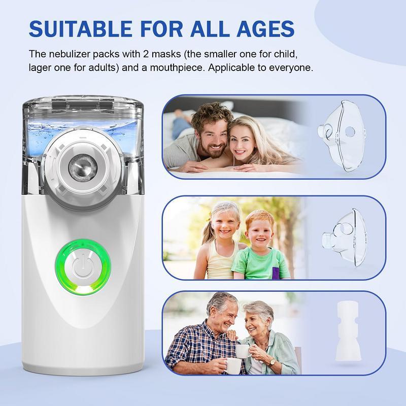 Portable Ultrasonic Air Humidifier, 1 Set USB Rechargeable Compact Air Humidifier with Double Power Modes, Body Care Product for Home & Travel, Usb Humidifier Machine