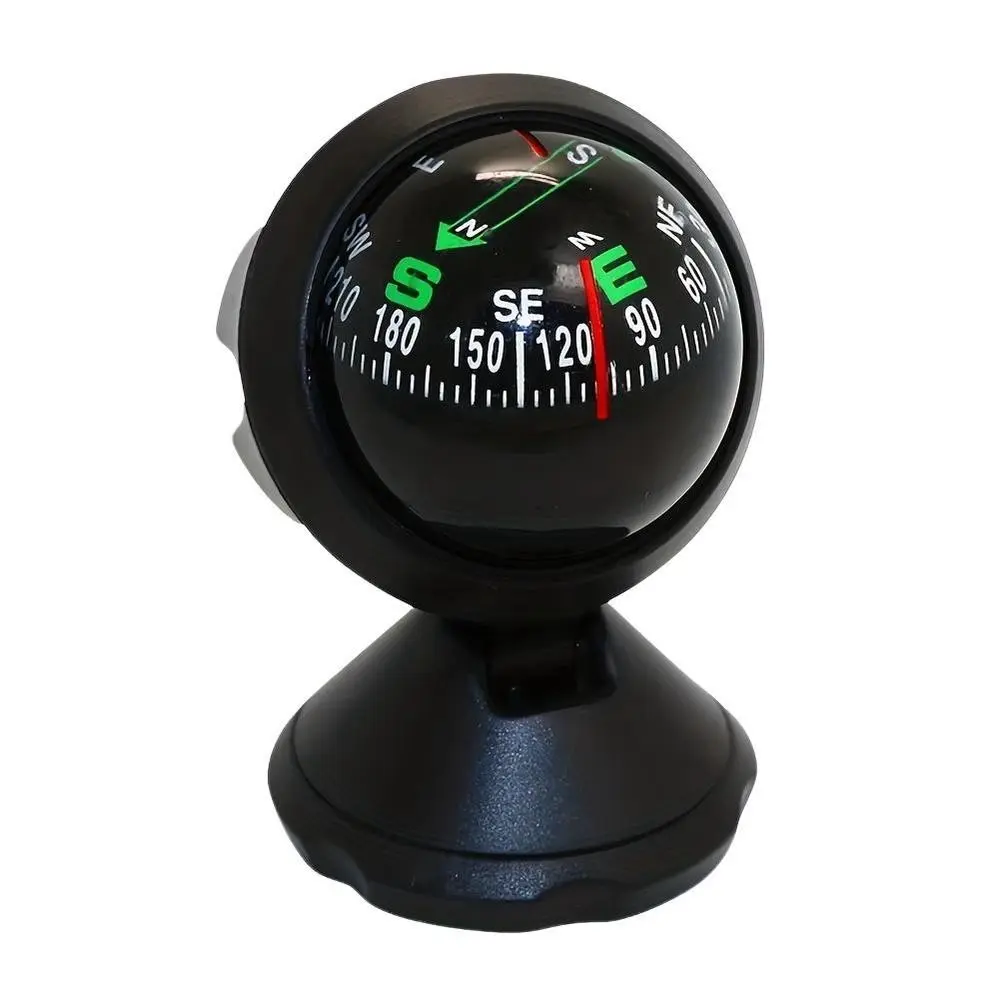 Mini Pocket Compass for Camping and Hiking, Car Dashboard Navigation Tool, Outdoor Direction Finder, Small Ball Design