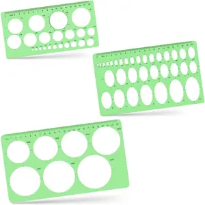 3Pcs Circle Template, Circle Template for Drawing 3 Sizes Circle Stencil Templates for Drafting, Circle Drawing Tool for Office, School, Drawing Supplies.